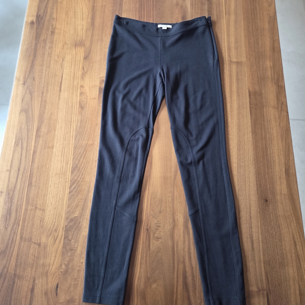 Burberry Brit Side-Zip Knit Pants Black Viscose Blend Stretch Trousers - Size L